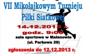 mikolajkowy turniej siatkowki - plakat