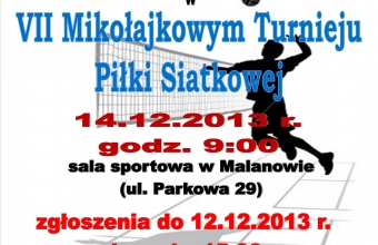 mikolajkowy turniej siatkowki - plakat
