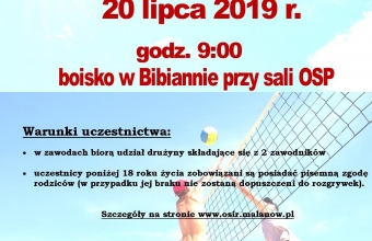XIV Turniej siatkowki plazowej - plakat