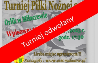 plakat - turniej odwolany