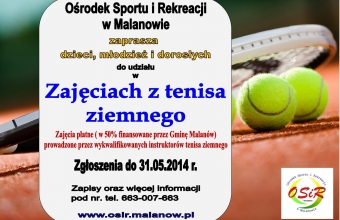 plakat - zajecia z tenisa ziemnego 2