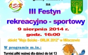 plakat - festyn w Milaczewie 2014