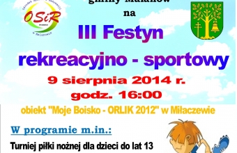 plakat - festyn w Milaczewie 2014