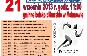 plakat VIII Biegi uliczne malanowska jesien