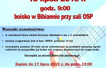 X Turniej siatkowki plazowej - plakat