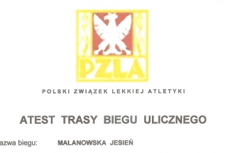 Atest trasy biegu ulicznego - Malanow (2)
