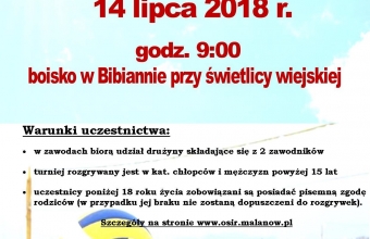 XIII Gminne Mistrzostwa w Siatkowce Plazowej - plakat (1)